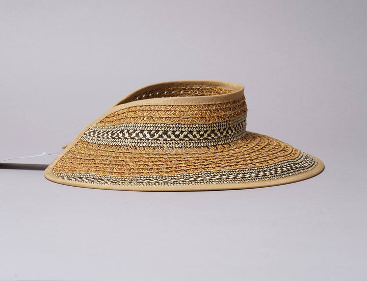 Cap Headband Sun Visor Hat Mix Braid Natural Sun Hats Visor Cap / Brown / One Size