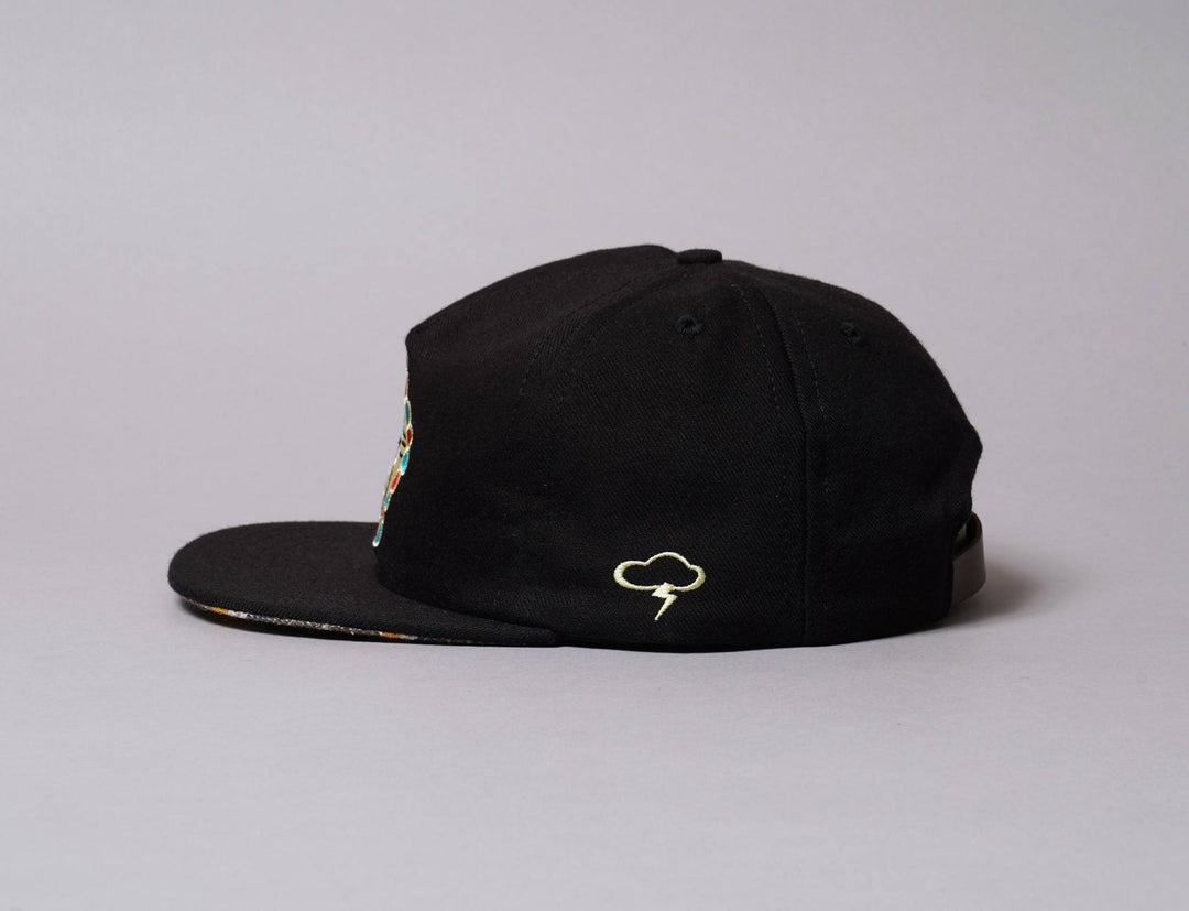 Cap Adjustable The Ampal Creative Sun Face Wool Black The Ampal Creative Adjustable Cap / Black / One Size