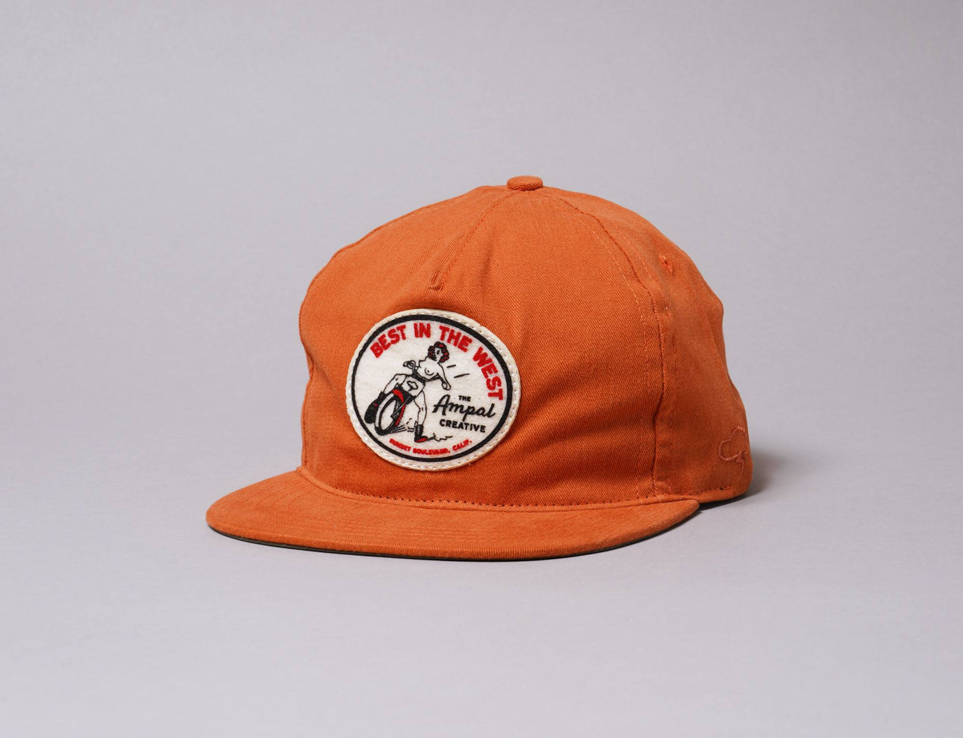 Cap Adjustable The Ampal Creative Best In The West Strapback Burnt Orange The Ampal Creative Adjustable Cap / Orange / One Size
