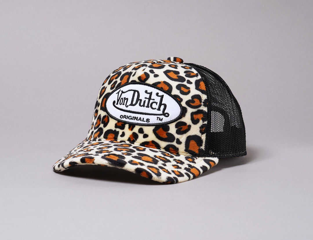 Cap Trucker Von Dutch Trucker Cap Fake Fur Leo/Black Von Dutch Trucker Cap / Black / One Size (55-60 cm)