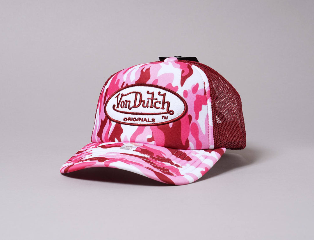 Cap Trucker Von Dutch Trucker Cap Foam Camo Pink/Red Von Dutch Trucker Cap / Camo / One Size (55-60 cm)