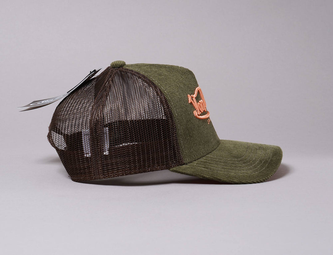 Cap Trucker Von Dutch Trucker Cap Corduroy Green/Brown Von Dutch Trucker Cap / Green / One Size (55-60 cm)