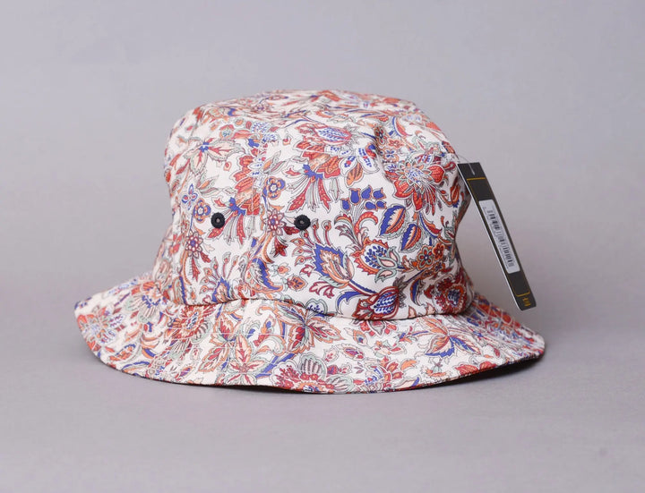 Hat Bucket Flexfit Bucket Hat Flower Print Yupoong Bucket Hat / Beige / One Size
