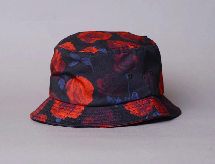 Hat Bucket Flexfit Bucket Red Rose Yupoong Bucket Hat / Red / One Size