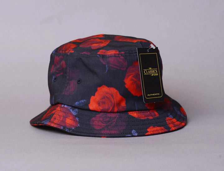 Hat Bucket Flexfit Bucket Red Rose Yupoong Bucket Hat / Red / One Size