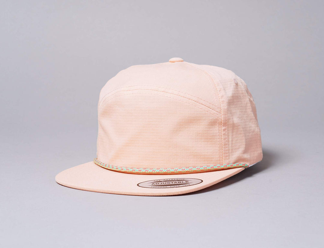 Cap 5-Panel Yupoong Color Braid Jockey Cap Peach Yupoong 5-Panel Cap / Pink / One Size