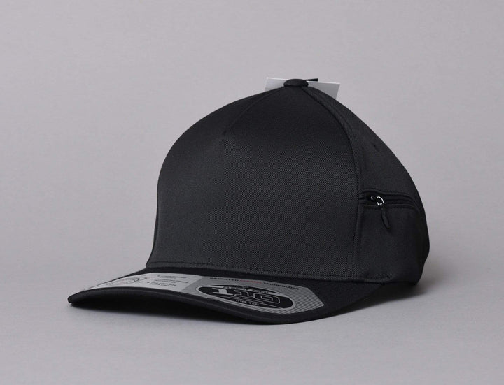 Cap Adjustable Cap Adjustable Zip Pocket Black Yupoong Adjustable Cap / Black / One Size