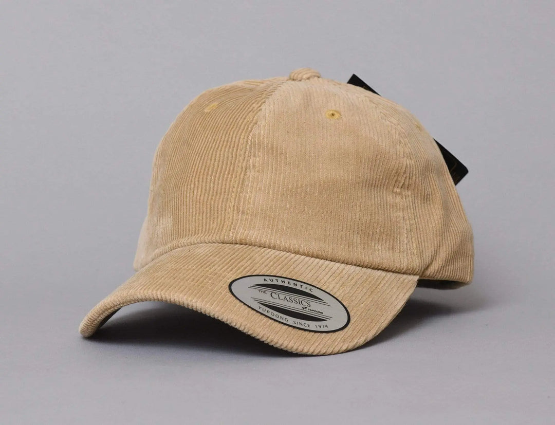Cap Adjustable Low Profile Corduroy Cap Flexfit 6245CD Khaki Yupoong Adjustable Cap Cap / Beige / One Size