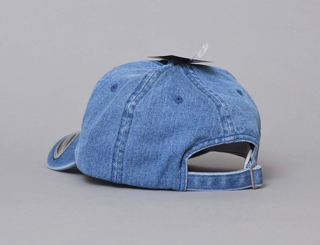 Cap Adjustable Denim Dad Cap Low Profile - Yupoong Yupoong Adjustable Cap Cap / Blue / One Size (55-61 cm)