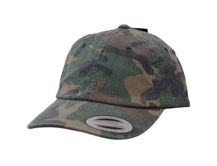 Cap Adjustable Low Profile Cato Washed Cap 6245CW Woodland Camo Yupoong Adjustable Cap Cap / Camo / One Size (55-61 cm)