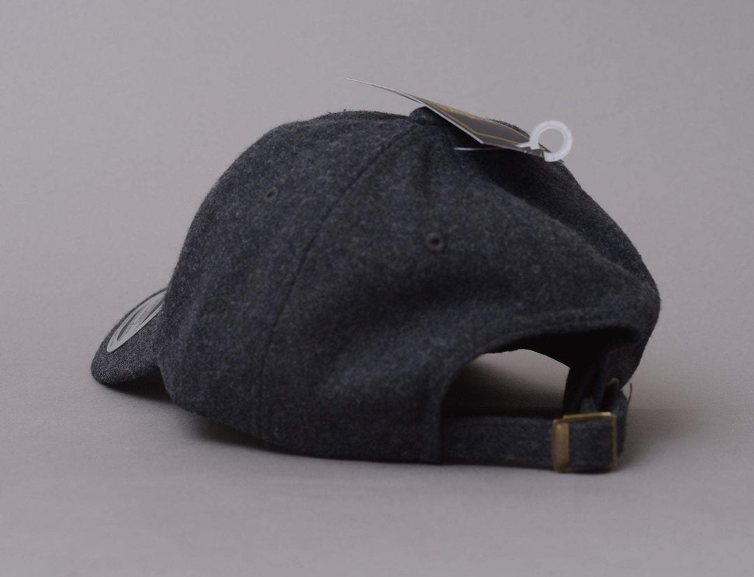 Cap Adjustable FLow Profile Melton Wool Dad Cap Flexfit 6245MW Dark Grey Yupoong Adjustable Cap Cap / Grey / One Size (55-61 cm)