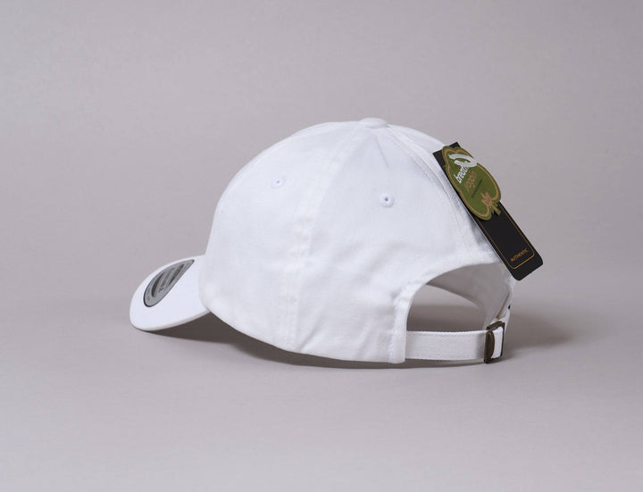 Cap Adjustable Hvit Dad Cap Økologisk Bomull Yupoong Adjustable Cap / White / One Size (55-61 cm)