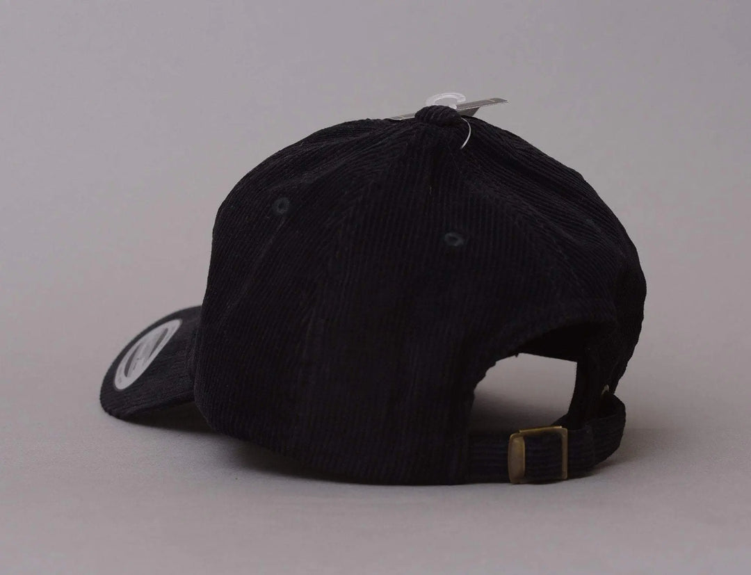 Cap Adjustable Low Profile Corduroy Cap Flexfit 6245CD Black Yupoong Adjustable Cap Cap / Black / One Size