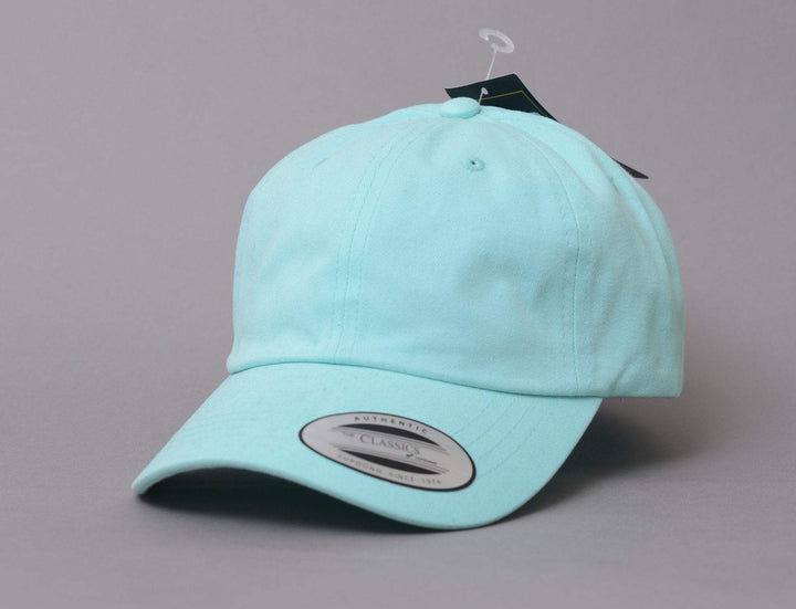 Cap Adjustable Flexfit Strap Cap 6245PT Peached Cotton Twill Diamond Blue Yupoong Adjustable Cap Cap / Blue / One Size