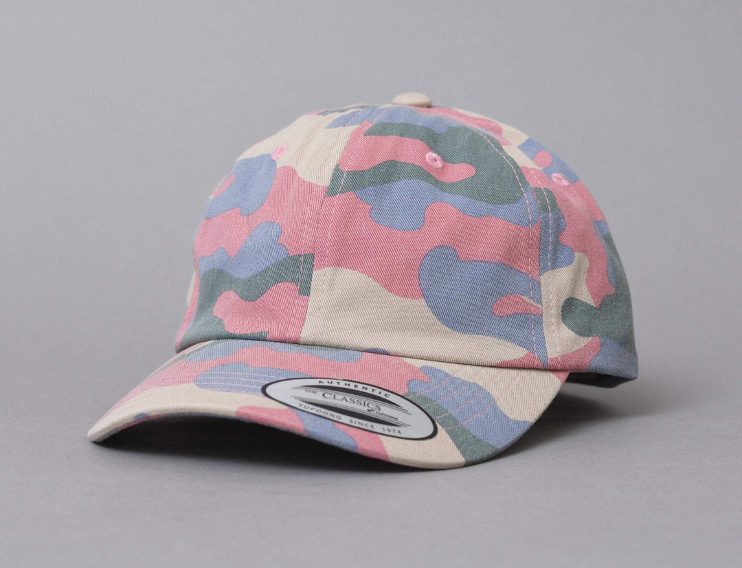 Cap Adjustable Yupoong 6245FC Low Profile Cotton Camo Rose/Blue Yupoong Adjustable Cap Cap / Camo / One Size