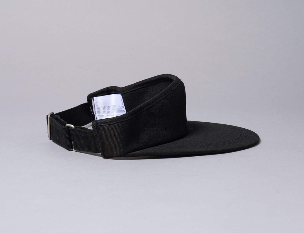 Cap Headband Flat Round Visor Cap 8051 Black Yupoong Visor Cap / Black / One Size