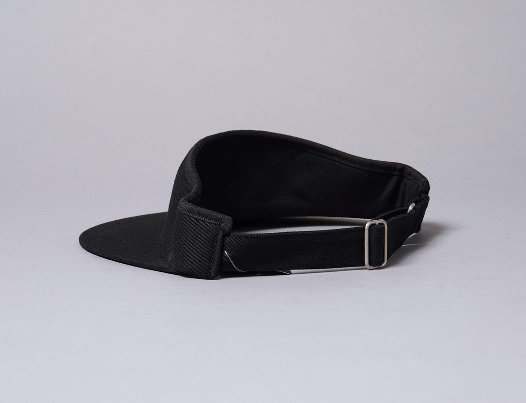 Cap Headband Flat Round Visor Cap 8051 Black Yupoong Visor Cap / Black / One Size