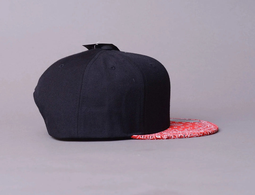 Cap Snapback Yupoong 6089BD Bandana Snapback Black/Red Yupoong Snapback Cap / Black / One Size