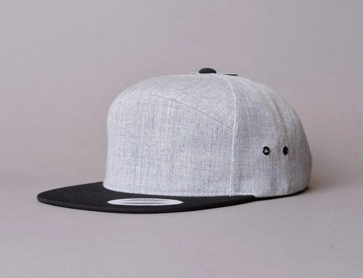 Cap Snapback Yupoong 6-Panel 8008M, Heather Grey/Black Yupoong Snapback Cap / Grey / One Size
