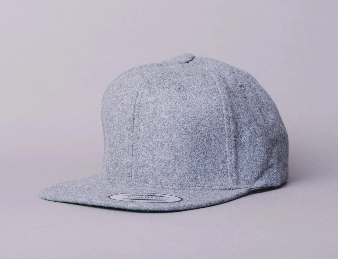 Cap Snapback Yupoong Snapback Melton Wool 6689M Heather Grey Yupoong Snapback Cap / Grey / One Size