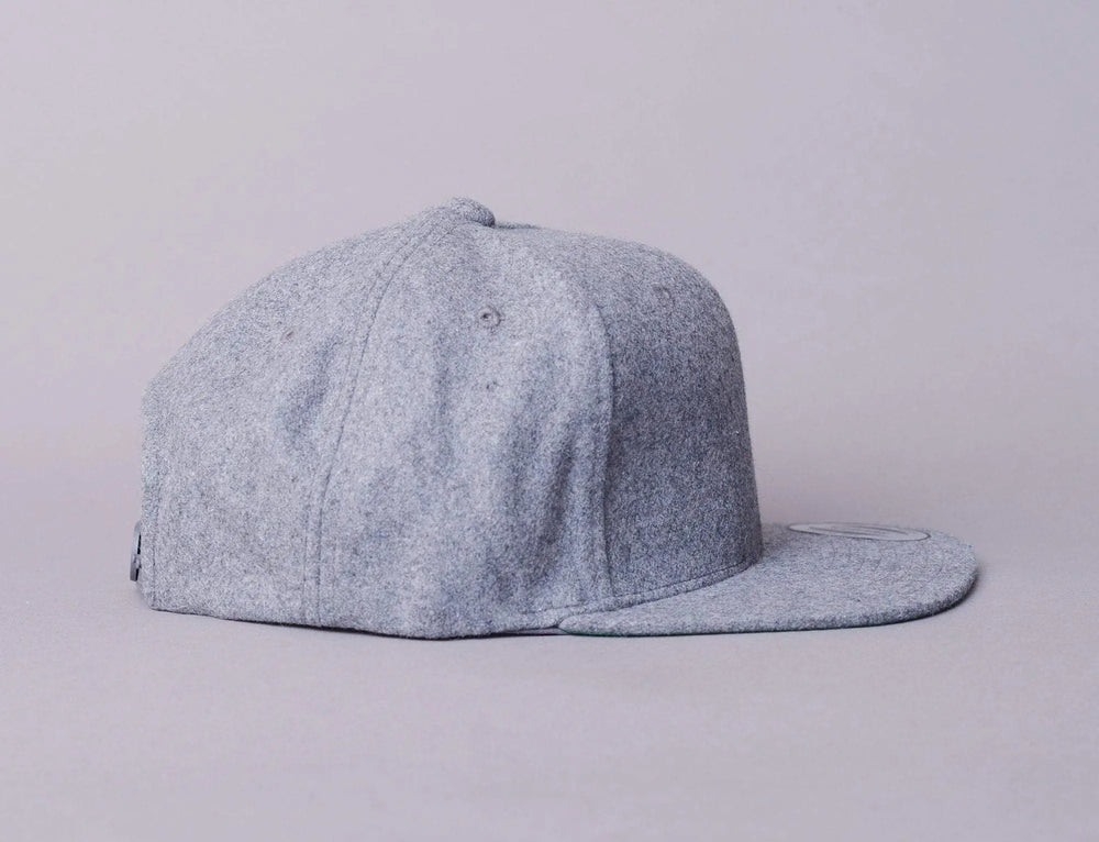 Cap Snapback Yupoong Snapback Melton Wool 6689M Heather Grey Yupoong Snapback Cap / Grey / One Size