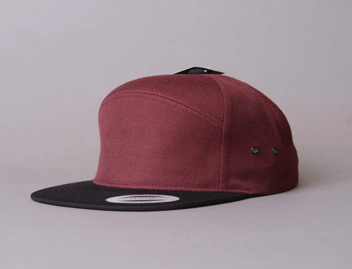 Cap Snapback Yupoong 6-Panel 8008M, Maroon/Black Yupoong Snapback Cap / Red / One Size
