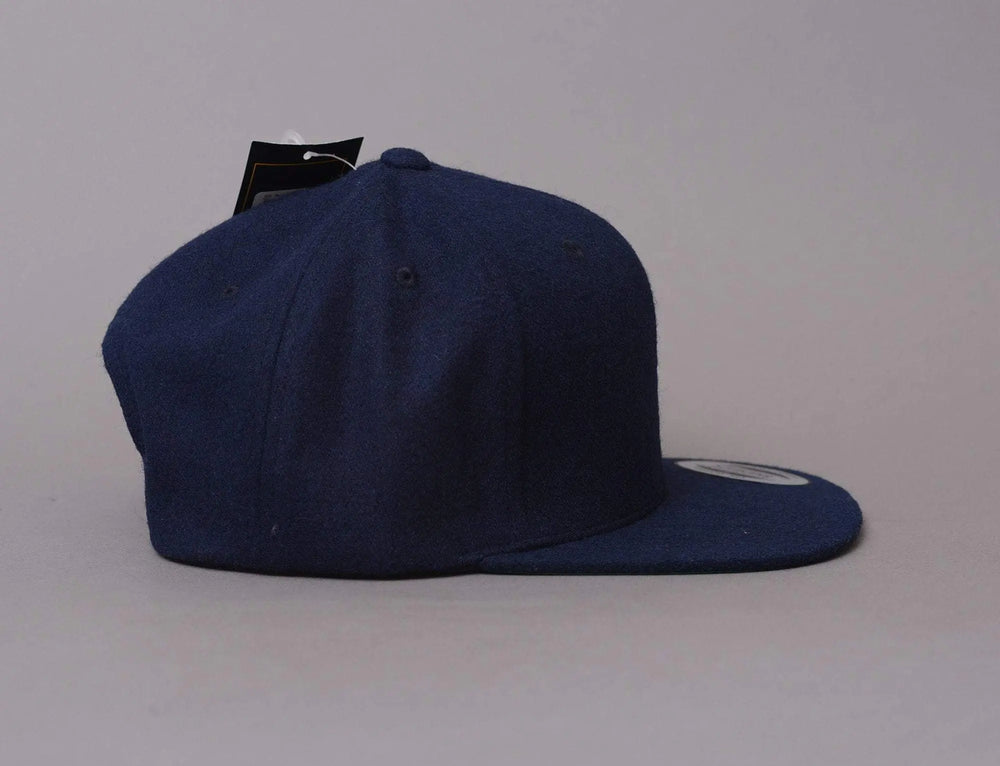 Cap Snapback Yupoong Snapback Melton Wool 6689M Navy Yupoong Snapback Cap / Blue / One Size