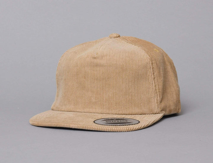 Cap Snapback Yupoong 6508 Premium Corduroy Snapback Khaki Yupoong Snapback Cap / Beige / One Size