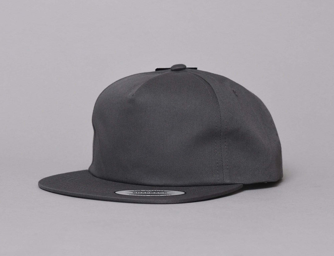 Cap Snapback Yupoong 6502 Unstructured 5-Panel Snapback Cap Charcoal Yupoong Snapback Cap / Grey / One Size