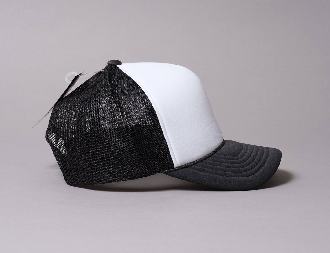 Cap Trucker Dark Grey/White Trucker Cap Foam Curved Visor 6005FC - Yupoong Yupoong Trucker Cap / Grey / One Size (55-61 cm)