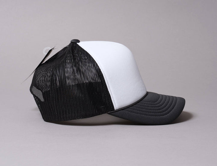 Cap Trucker Dark Grey/White Trucker Cap Foam Curved Visor 6005FC - Yupoong Yupoong Trucker Cap / Grey / One Size (55-61 cm)