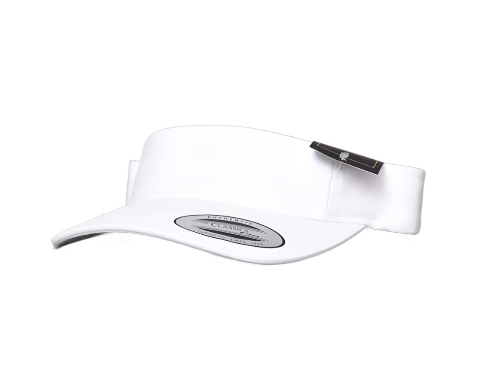 Cap Headband Flexfit 8888 Curved Visor White Yupoong Visor Cap / White / One Size